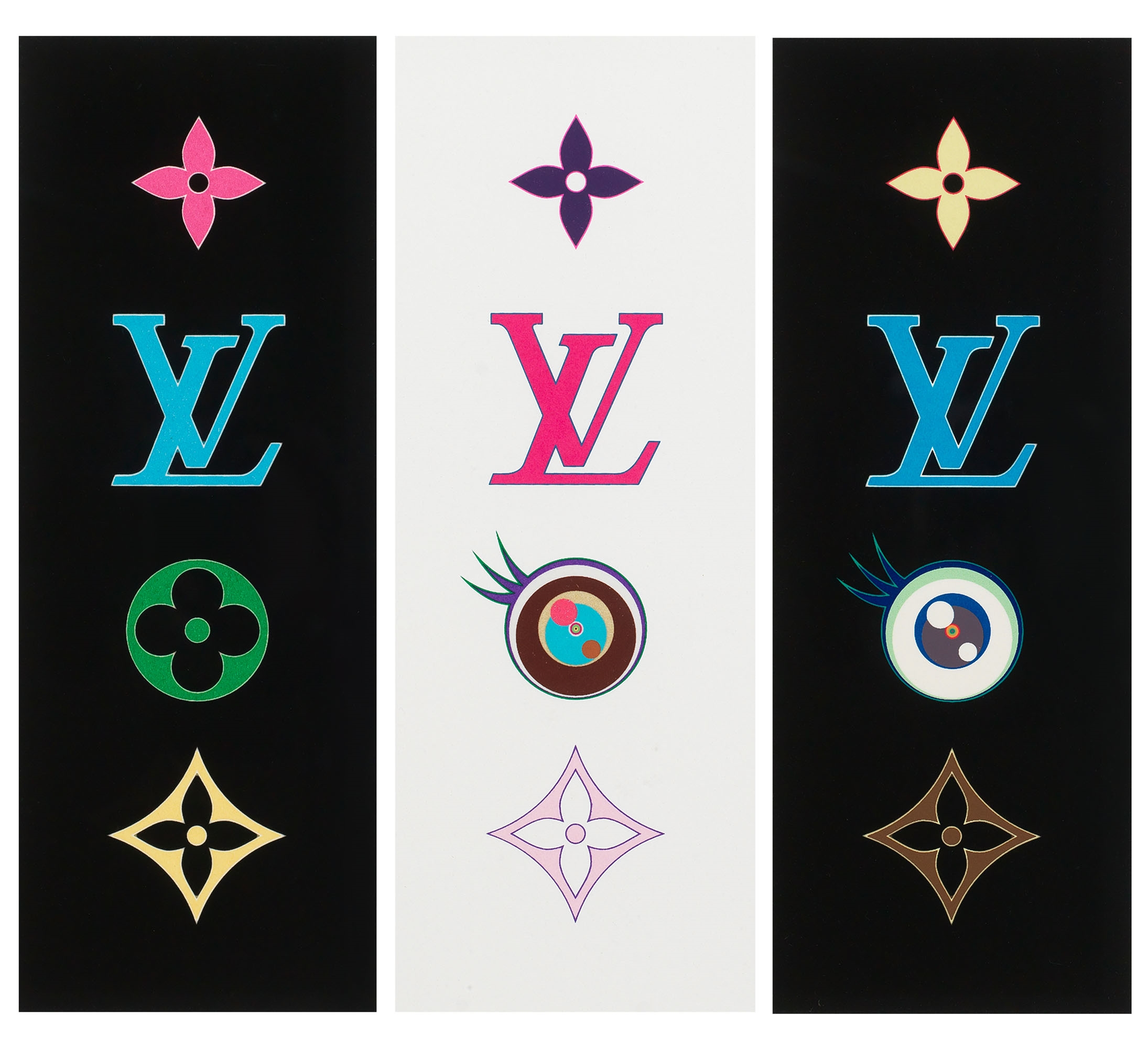 Takashi Murakami, Louis Vuitton, SUPERFLAT Colorful Monogram (White)  (2003), Available for Sale