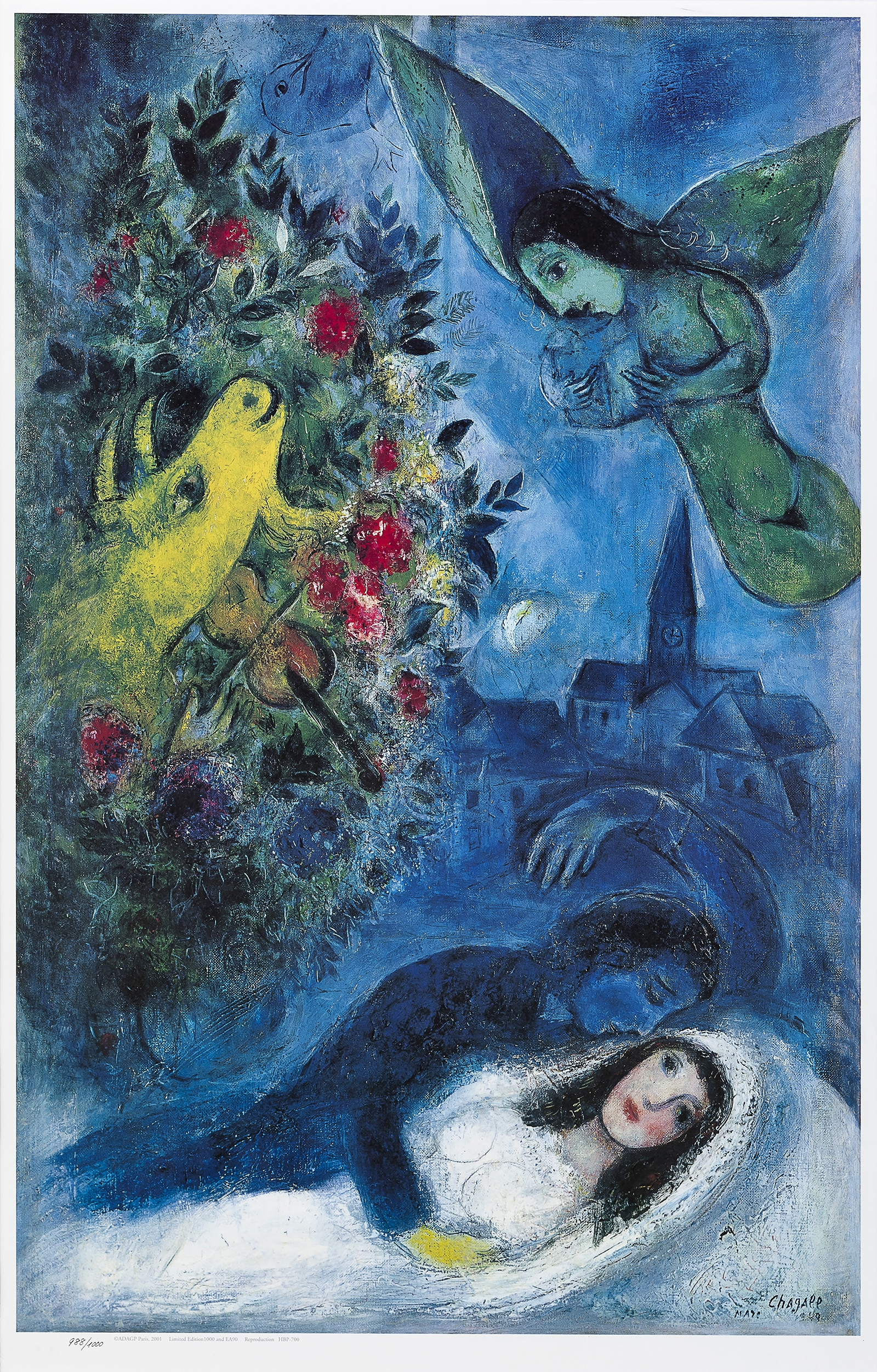 Marc Chagall | La nuit d'Orgeval (Art Poster) | MutualArt