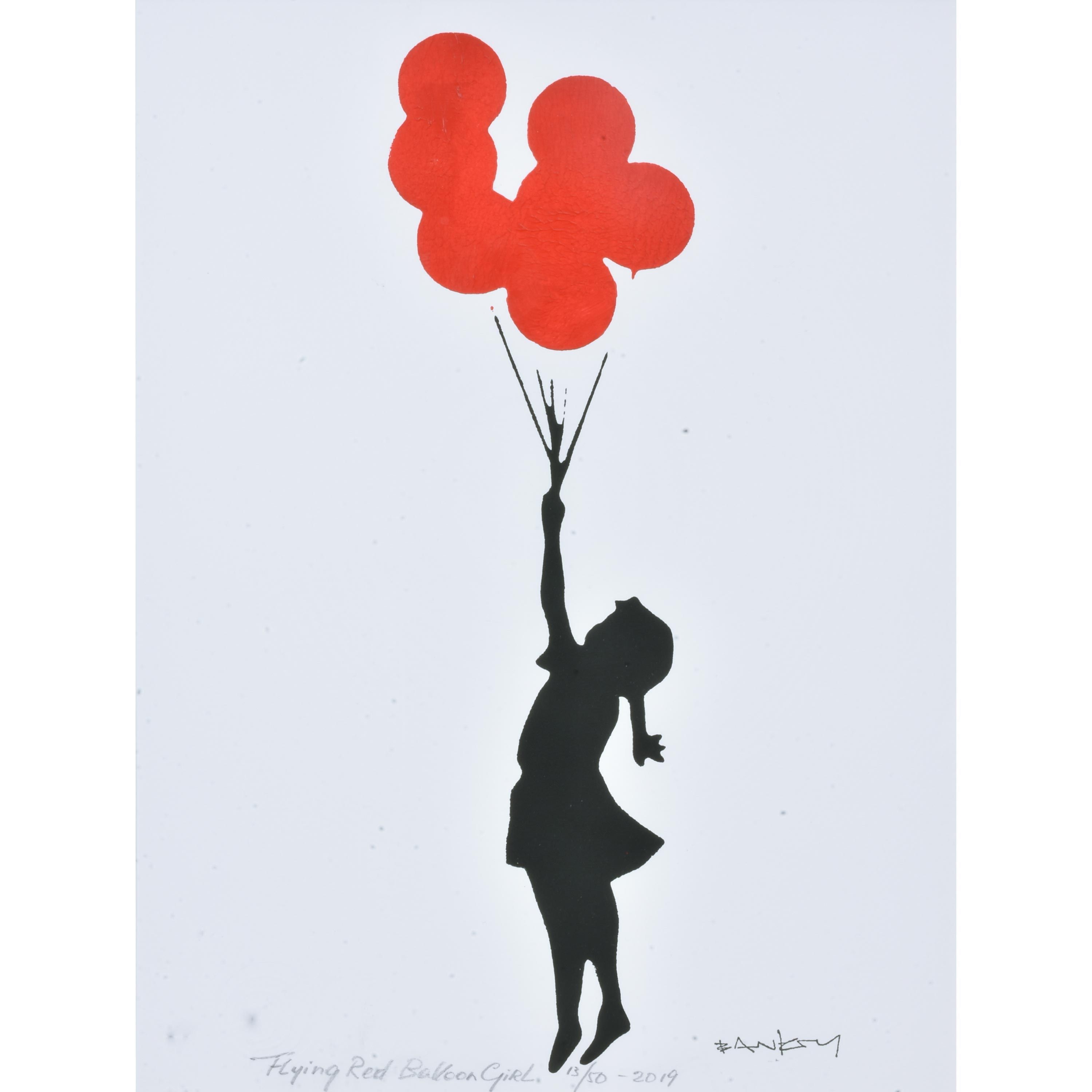 Banksy | Flying Red Balloon Girl (2019) | MutualArt