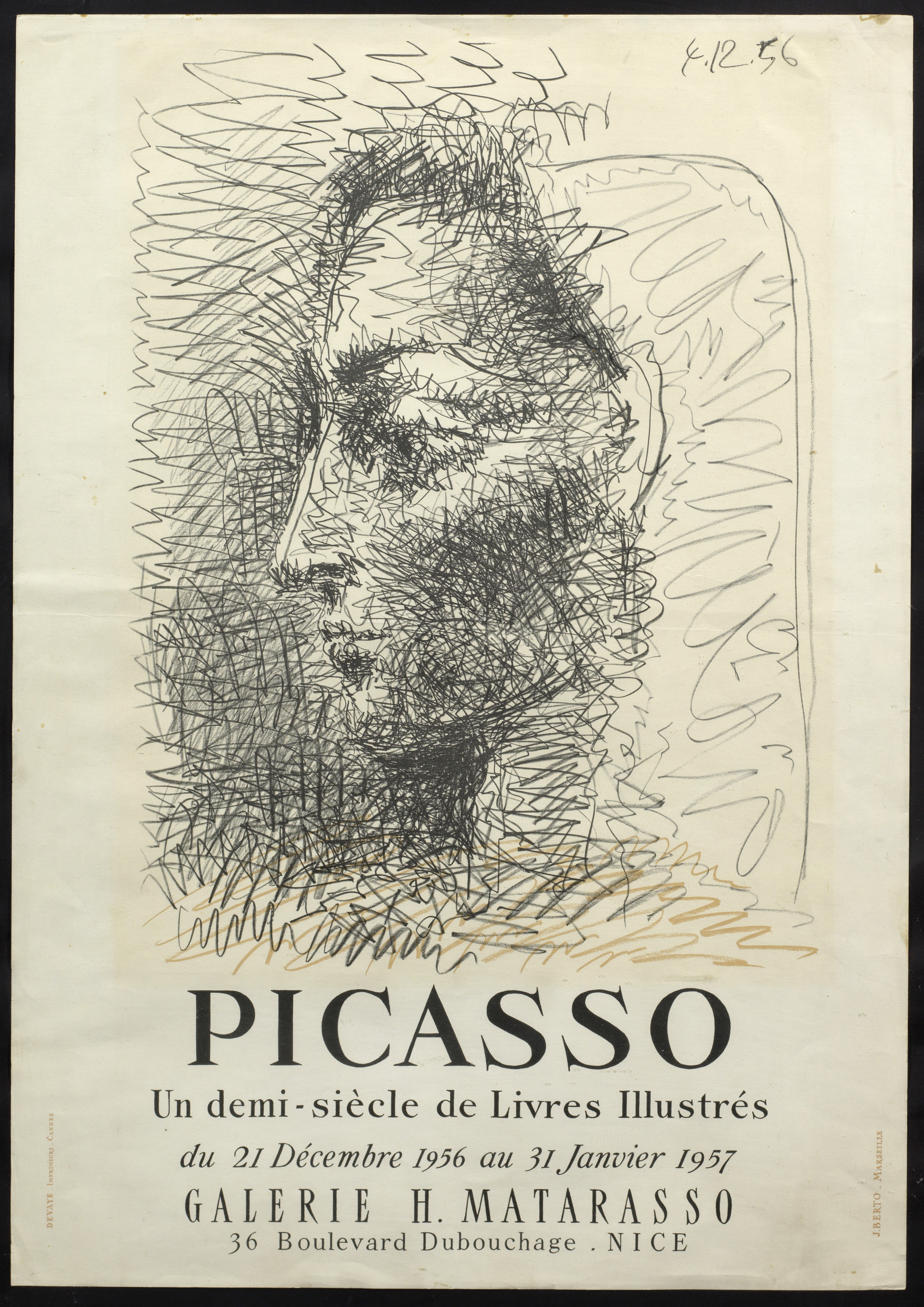 Pablo Picasso Vintage Französisch Ausstellung Poster, Picasso 45