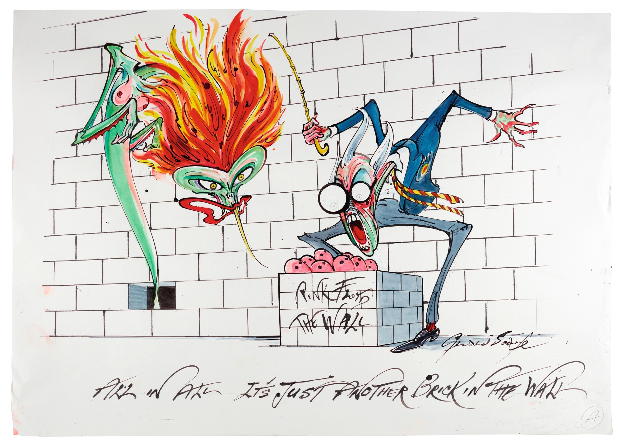 Gerald Scarfe, PINK FLOYD'S “THE WALL” – WIFE AND TEACHER