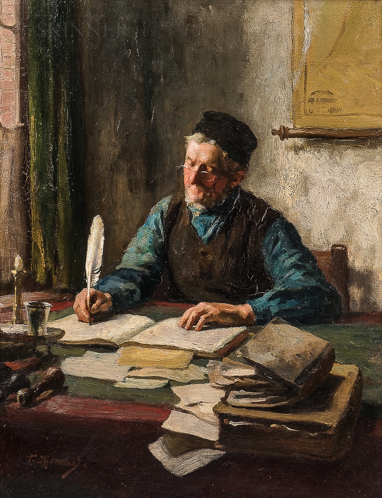 Tony Lodewijk George Offermans  Clerk Writing with a Quill  MutualArt