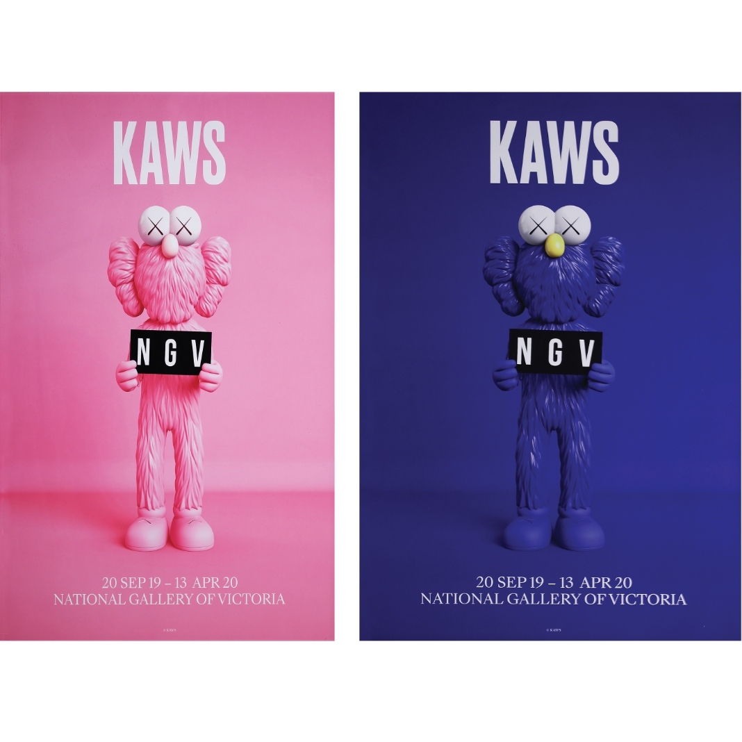 KAWS, Two works: NGV Exhibition Poster (2)