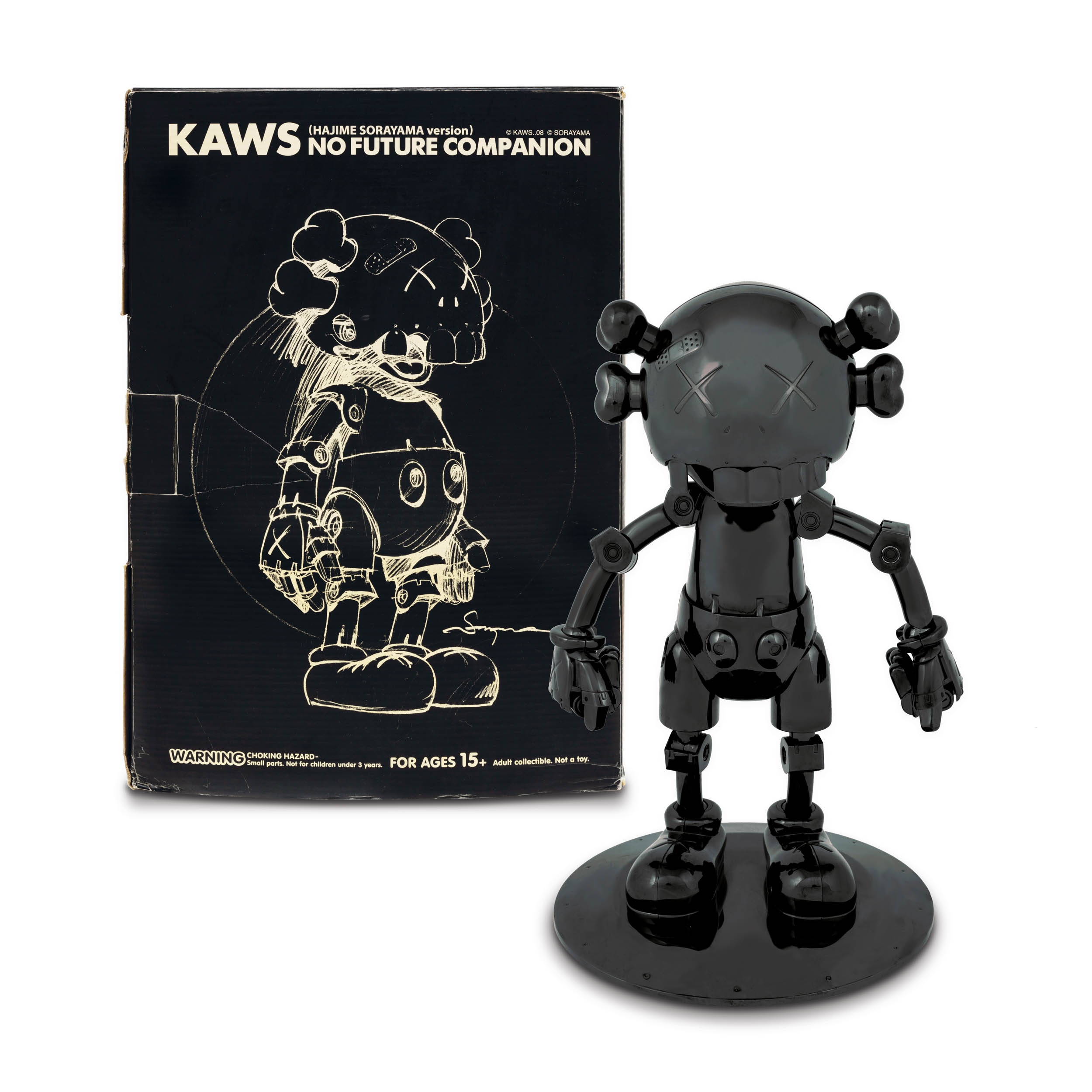 KAWS | KAWS x Hajime Sorayama No Future Companion (Black Chrome 