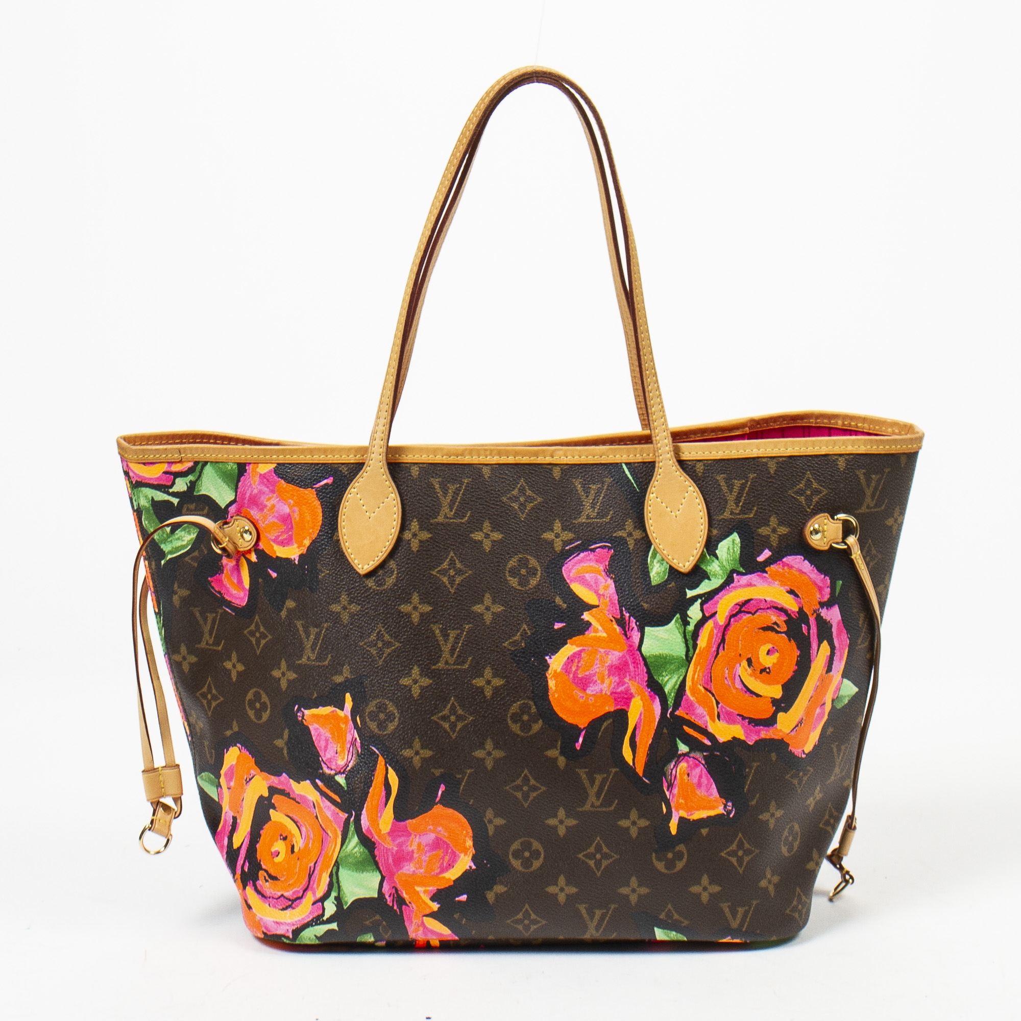 louis vuitton bag with pink flowers