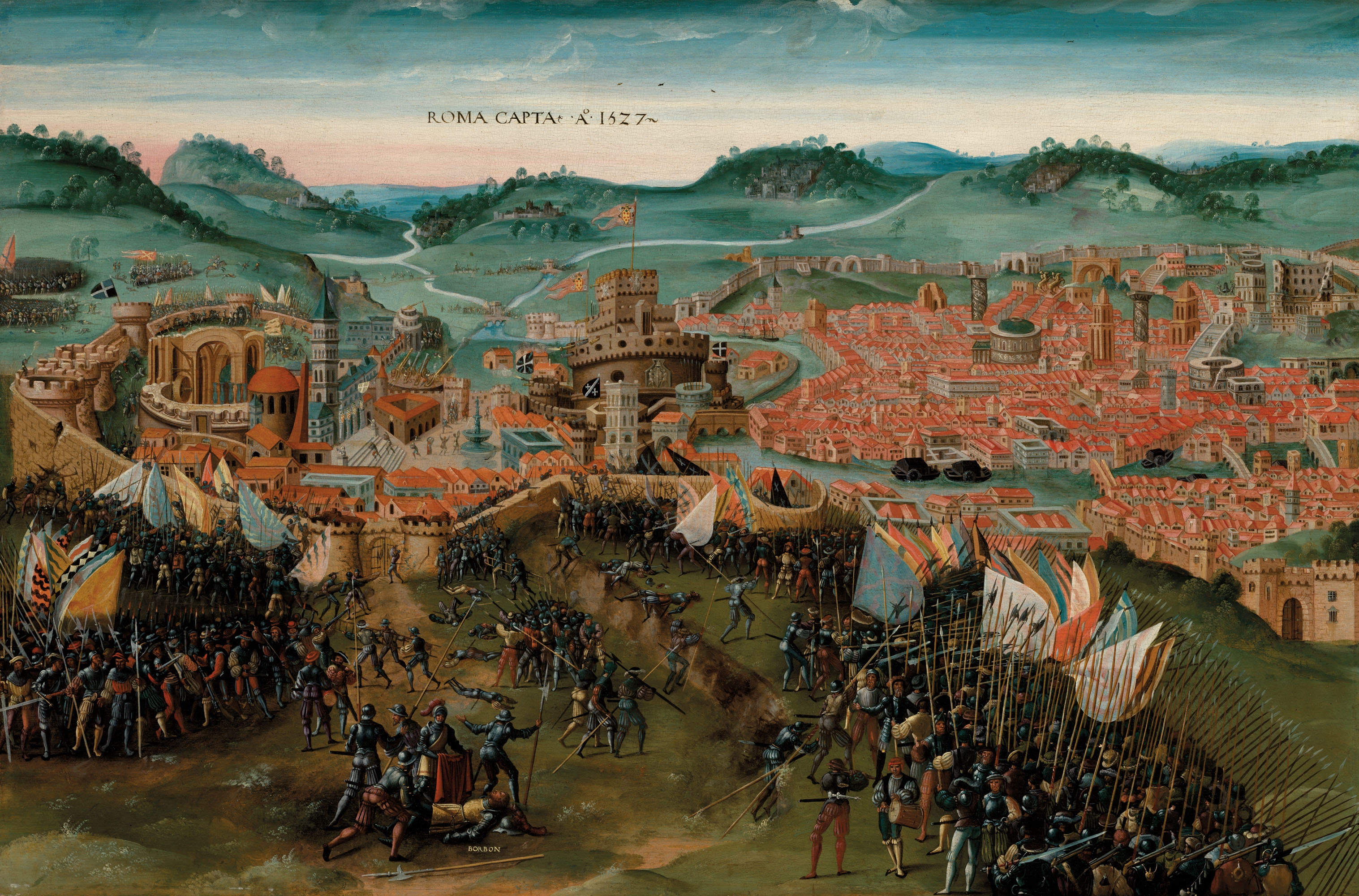 German School, 16th century - The Battle of Pavia