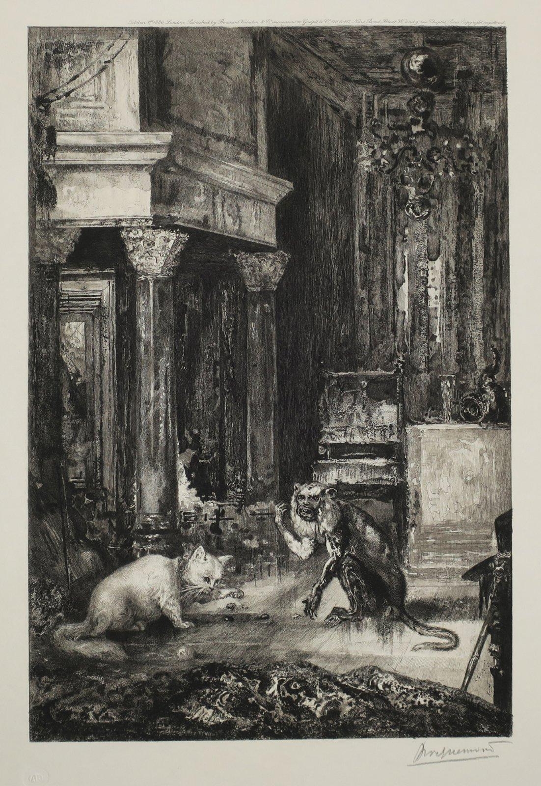 Gustave Moreau Le Singe Et Le Chat 16 Mutualart