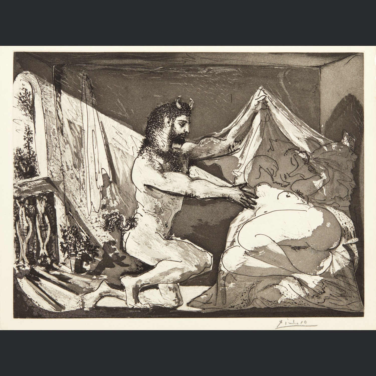 Pablo Picasso | Faune dévoilant une femme / dormeuse (1936