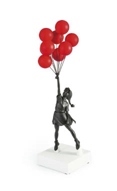 Banksy | Flying Balloons Girl (Red Balloons w / Black Ver.) (2019