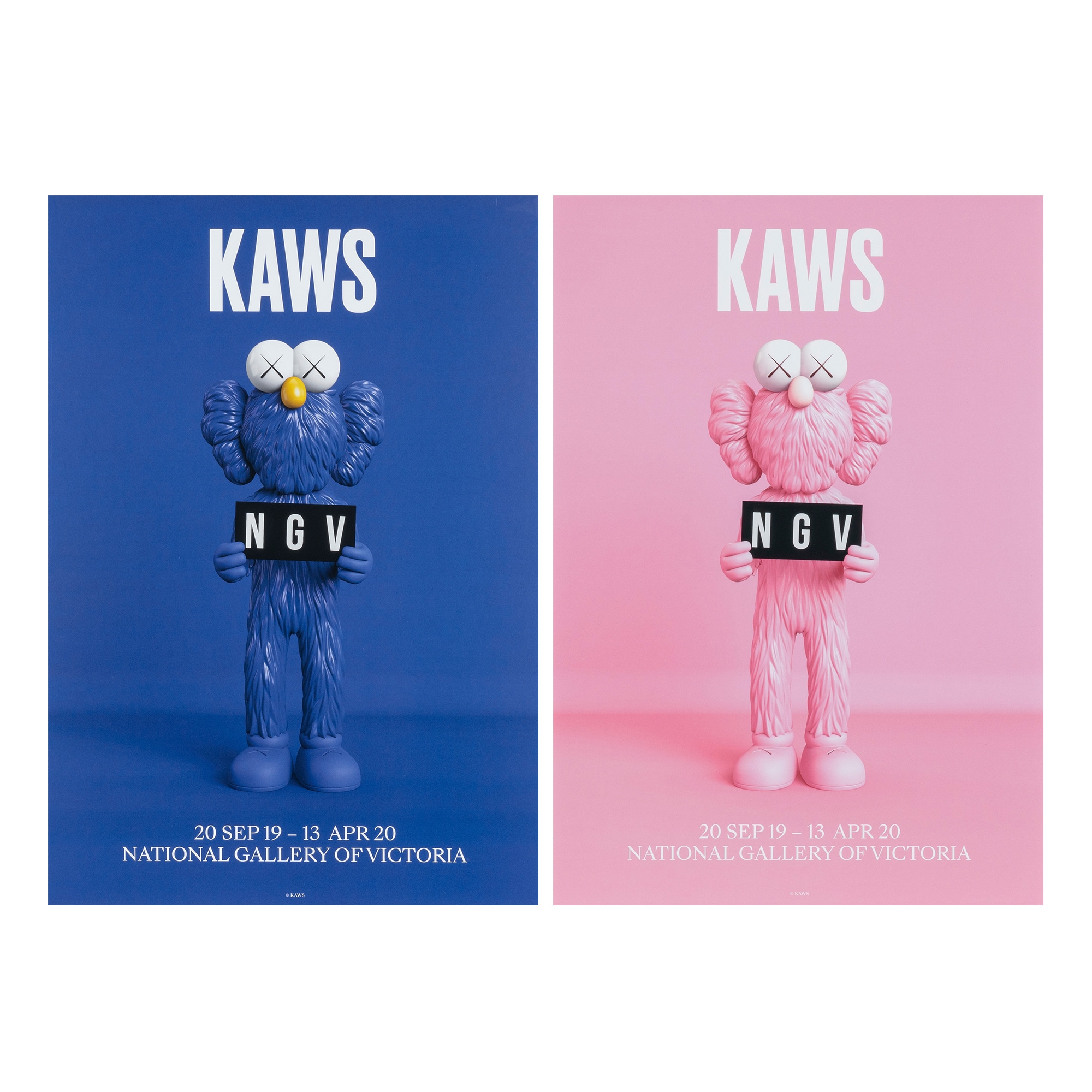 ★2組セット★KAWS Poster カウズ ポストカード 海外限定 NGV
