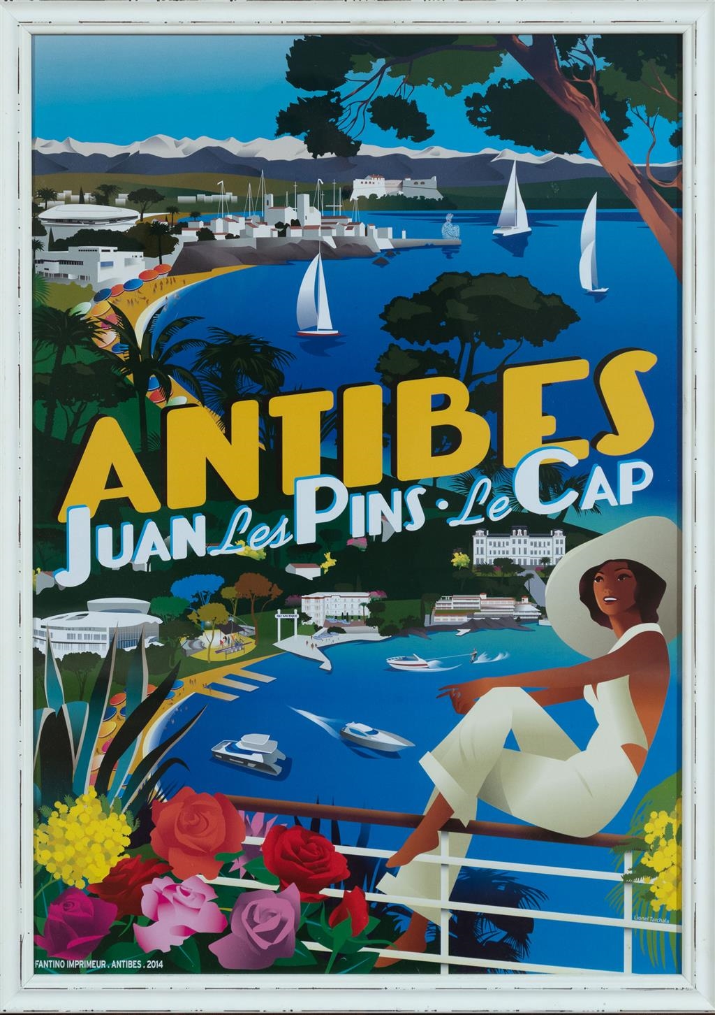 Antibes Juan Les Pins, France Vintage Travel Poster Poster Print