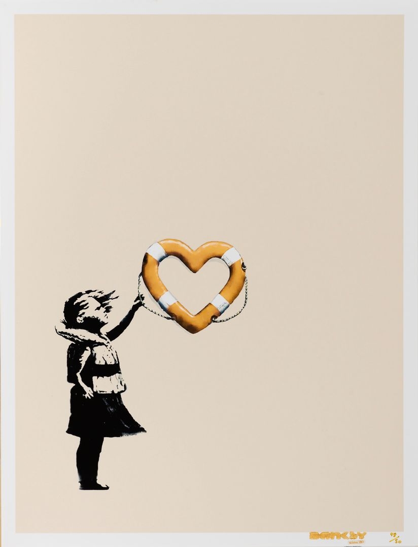 Banksy | X Post Modern Vandal - Girl With Heart Shaped Float (2020