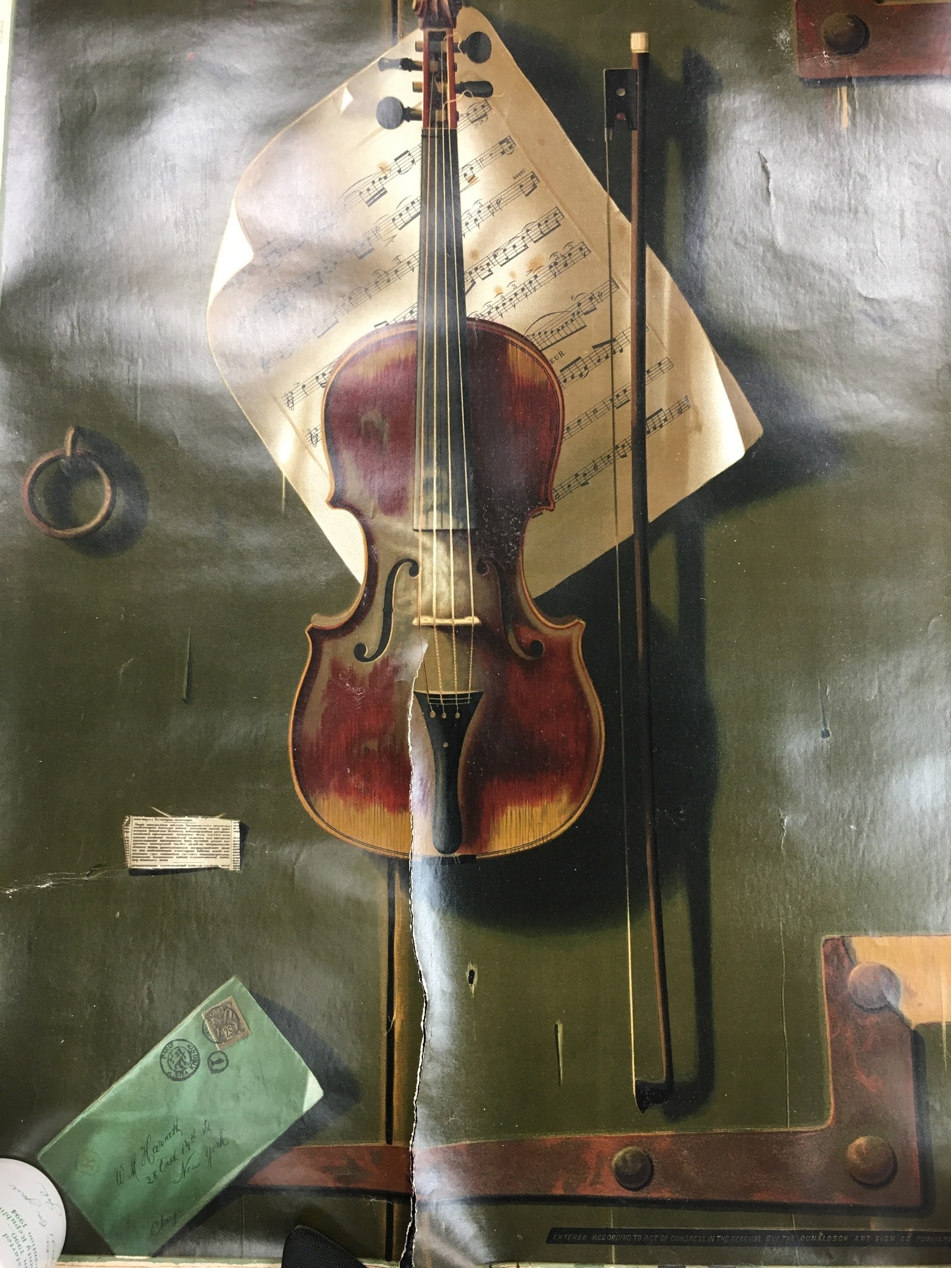 Bebrejde forholdet måske William Michael Harnett | The Old Violin Chromolithograph (1886) | MutualArt