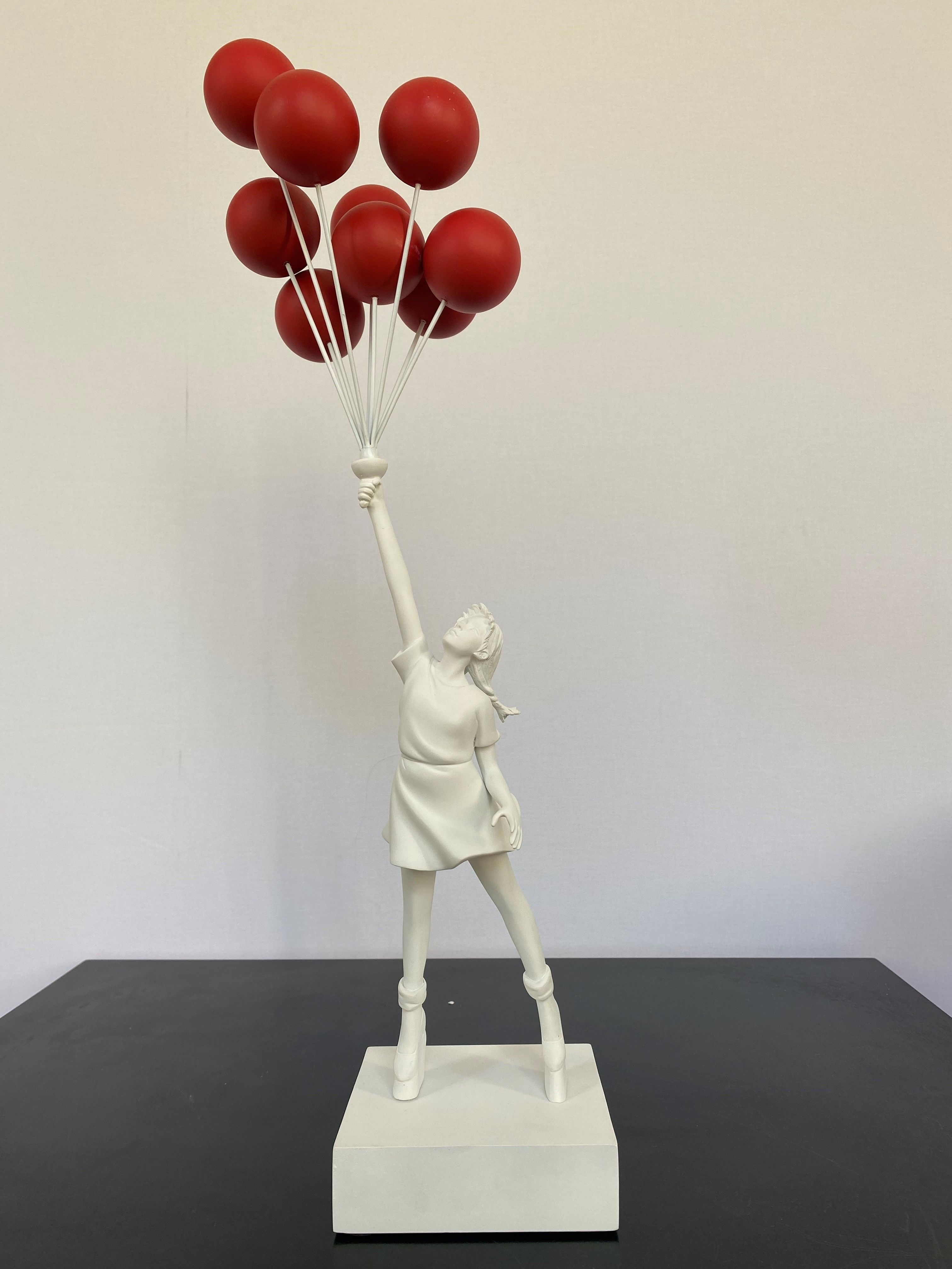 【BANKSY】Flying Balloons Girl Red Version