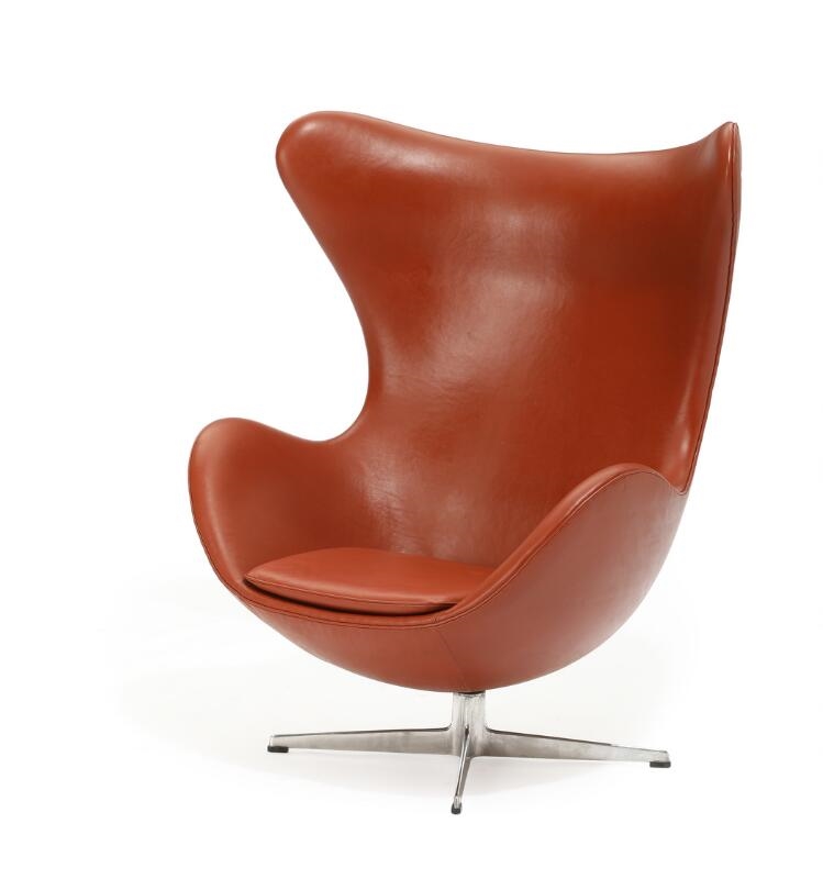 Arne Jacobsen The Egg Chair 1958, Brown Leather Egg Chair