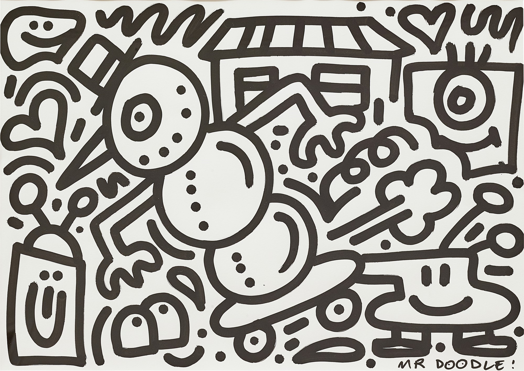 Mr.Doodle 【Doodle for Ukraine】 シート Mr Doodle - Original Doodle for Ukraine print - limited