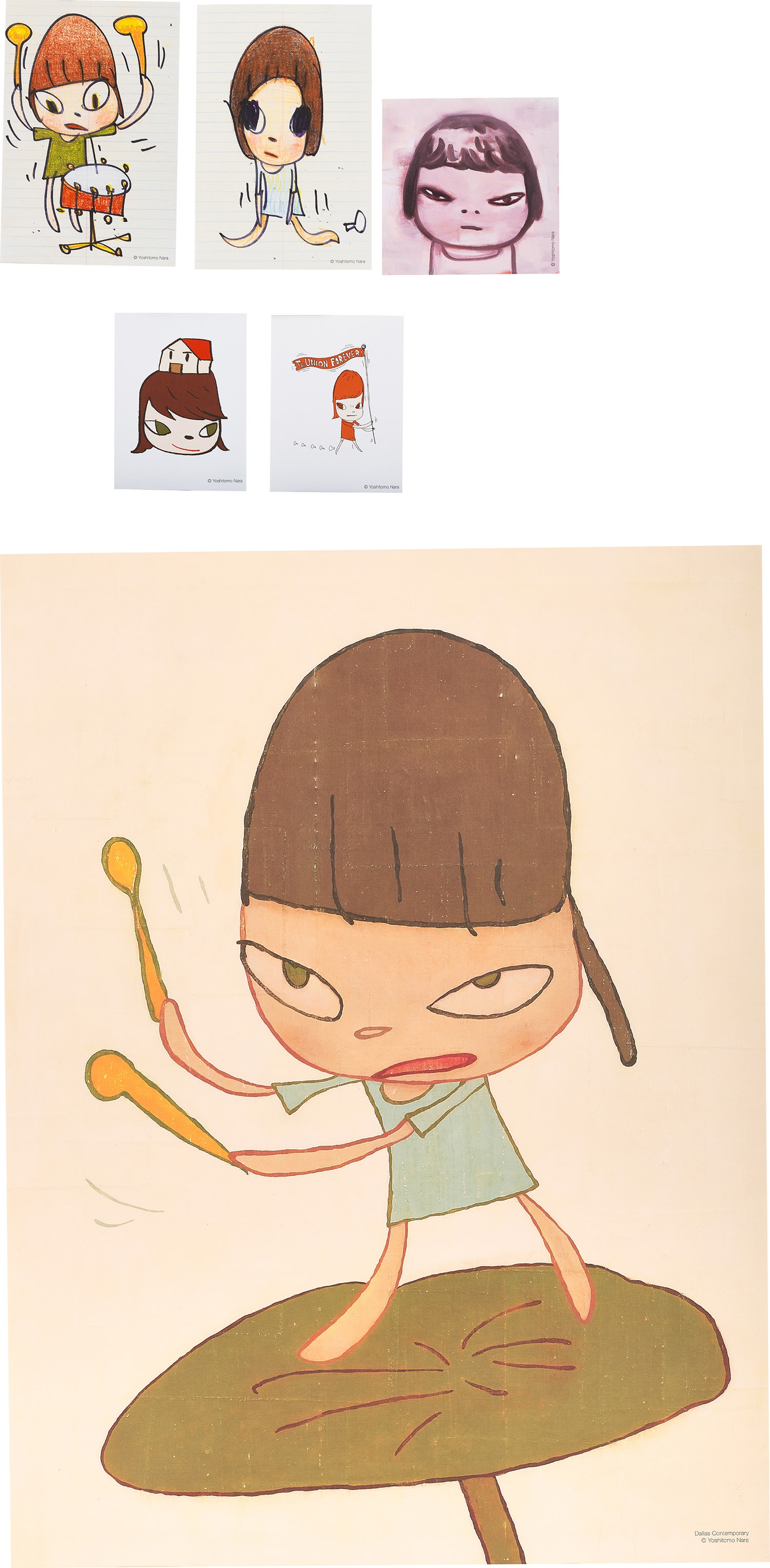 Yoshitomo Nara, Marching on a Butterbur Leaf (Includes 5 Limited Edition  Stickers) (2019), Available for Sale