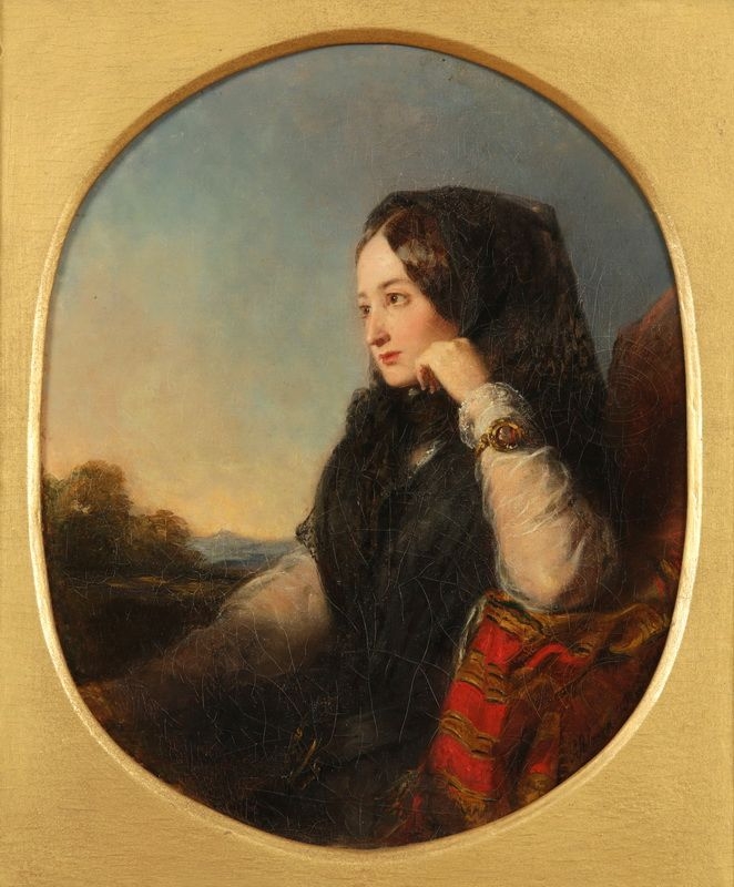 Abraham Solomon, Portrait de la Comtesse Eugénie de Montijo (future  Impératrice Eugénie) (1846)