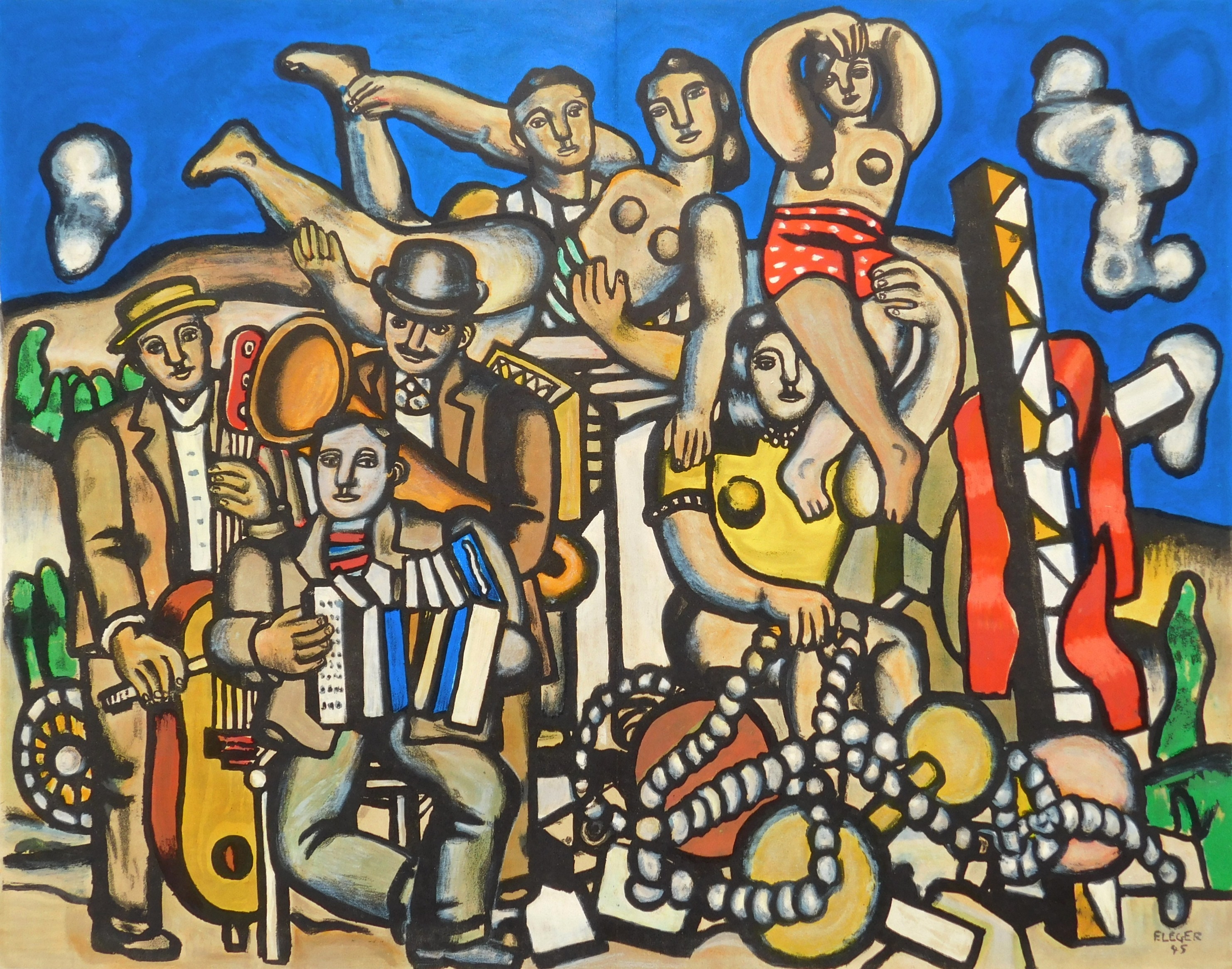 Fernand Léger | ''Acrobats and Musicians'' (1960) | MutualArt