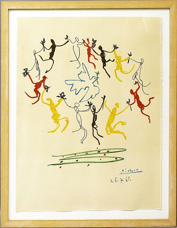 Jeunesse PABLO PICASSO Relais de Jeunesse 12.5 x 9.25 Lithograph 1959 Cubism Multicolor W 