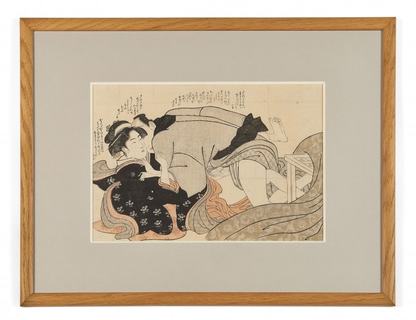 Torii Kiyonaga | Shunga oban yoko-e (Circa 1800) | MutualArt