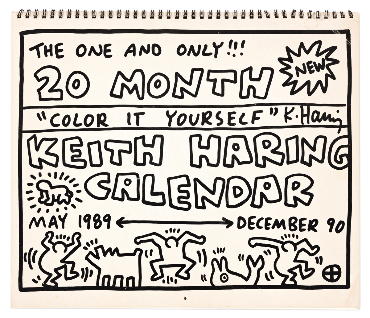 コレクション 1987 Keith Haring Calender Keith Haring Calendar 1987 Vintage Original Good Condition