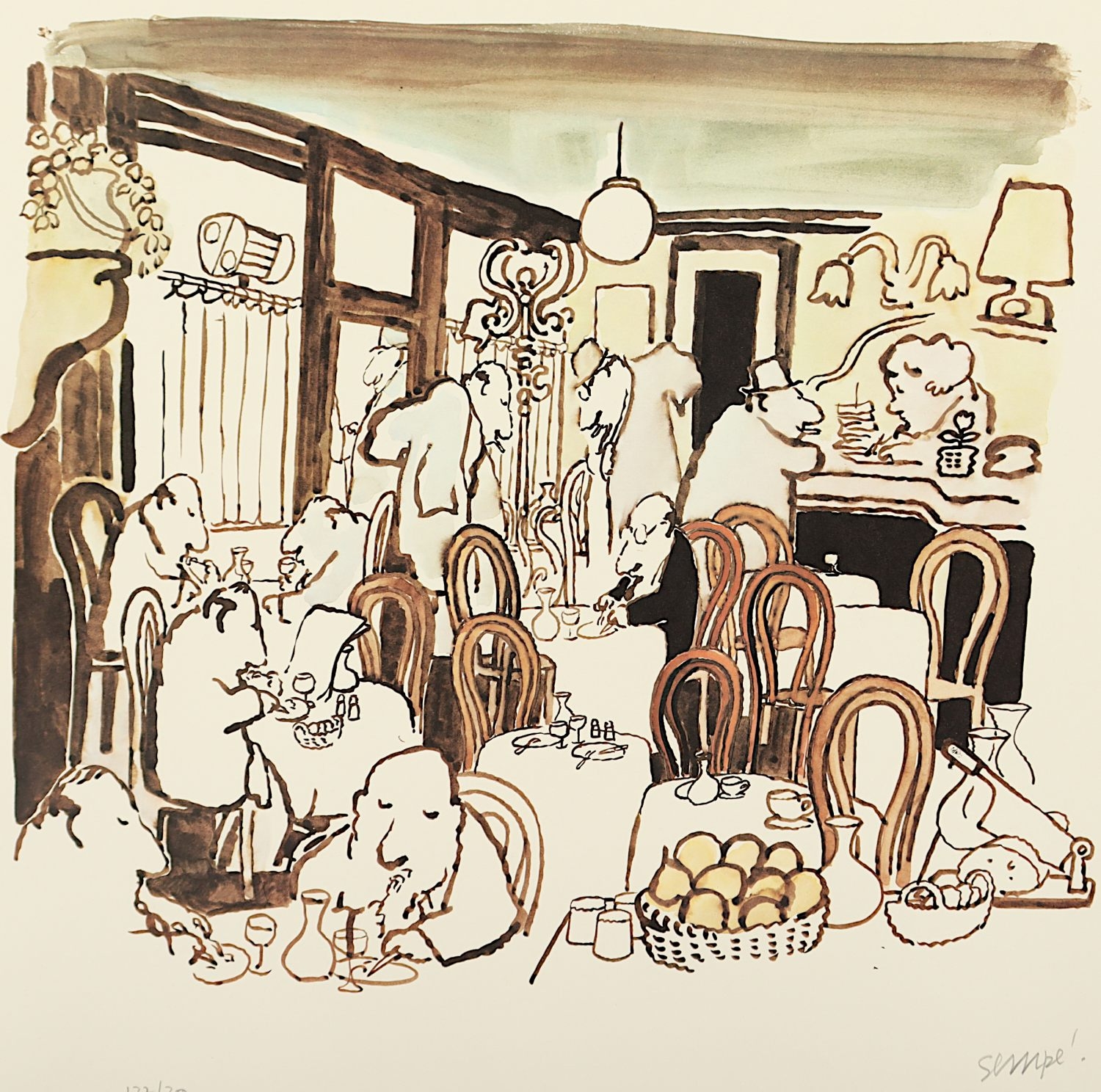 Jean-Jacques Sempé | Im Café | MutualArt