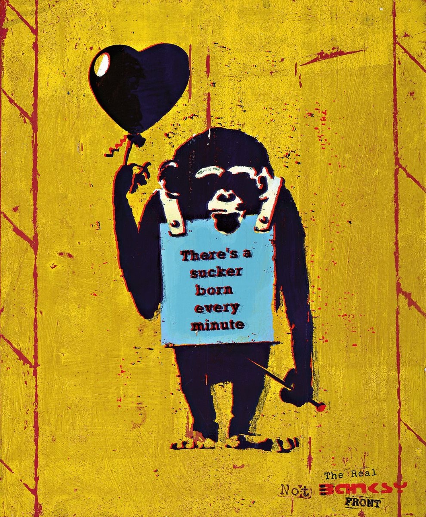 Not Banksy | True Love fake art Sucker! (2019) | MutualArt