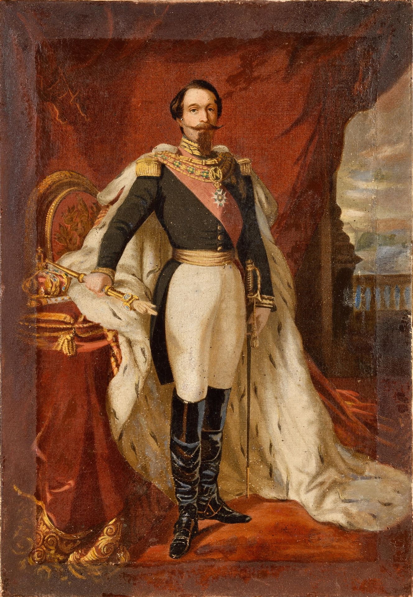 Napoleon III. in Uniform Seine Gemahlin Eugénie de Montijo pair by Franz  Xaver Winterhalter on artnet