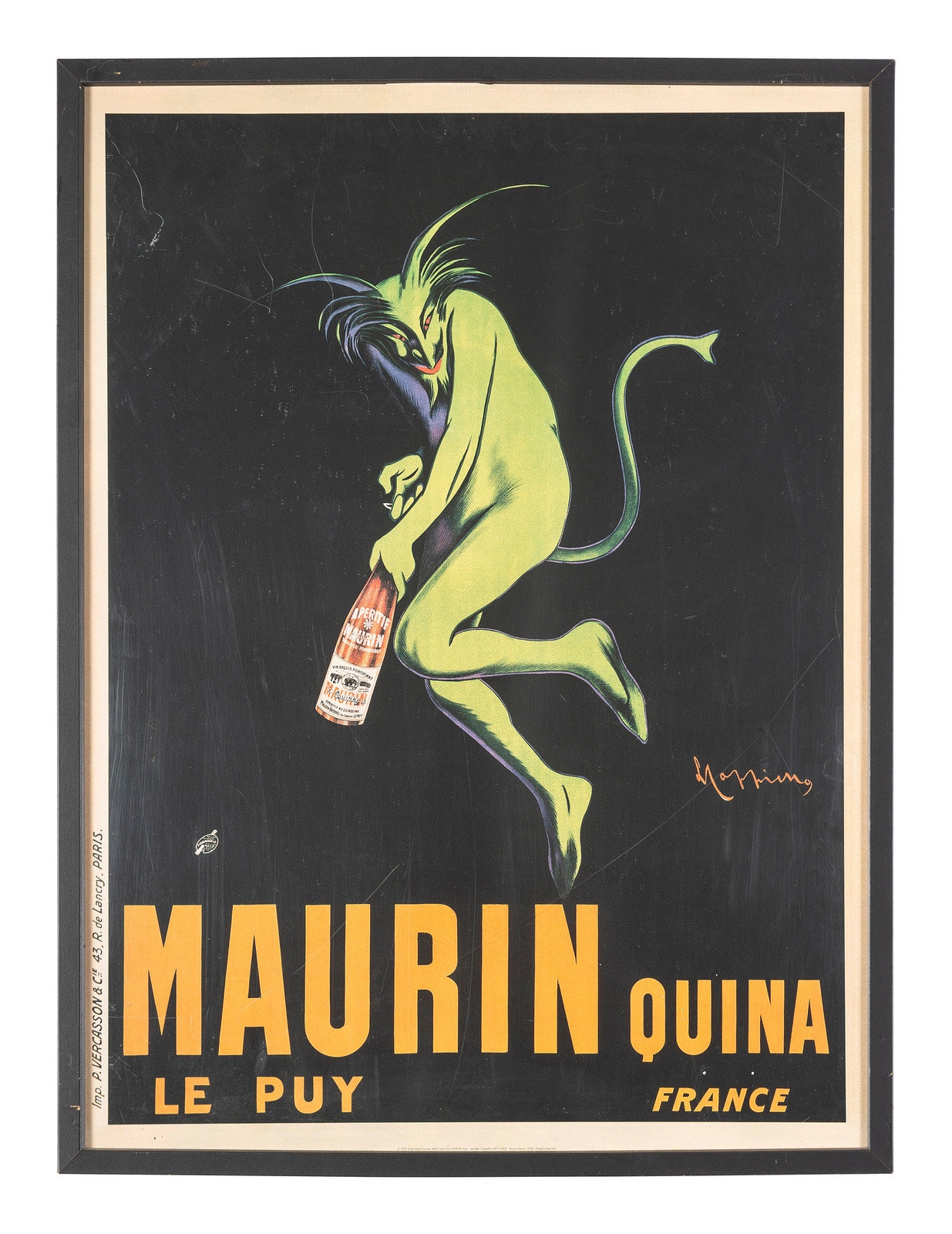Leonetto Cappiello 1906 250gsm Art Deco A3 Poster MAURIN QUINA 