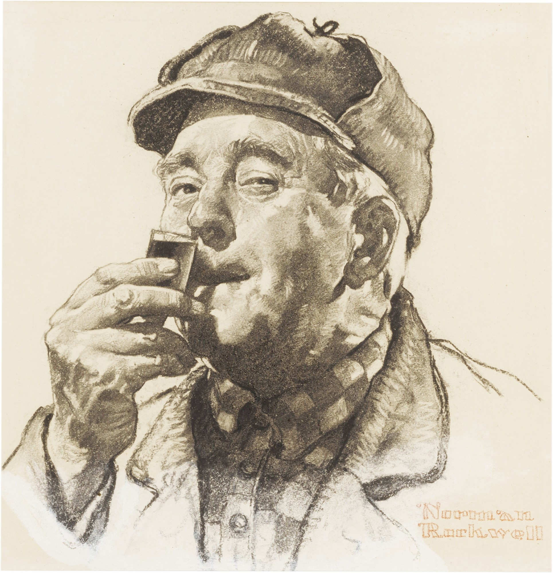 norman rockwell portrait tobacco DON'T SMOKE Boys with Pipe are Sick by 12x9" Print 1959 Edgeworth Tobacco Advertisement -