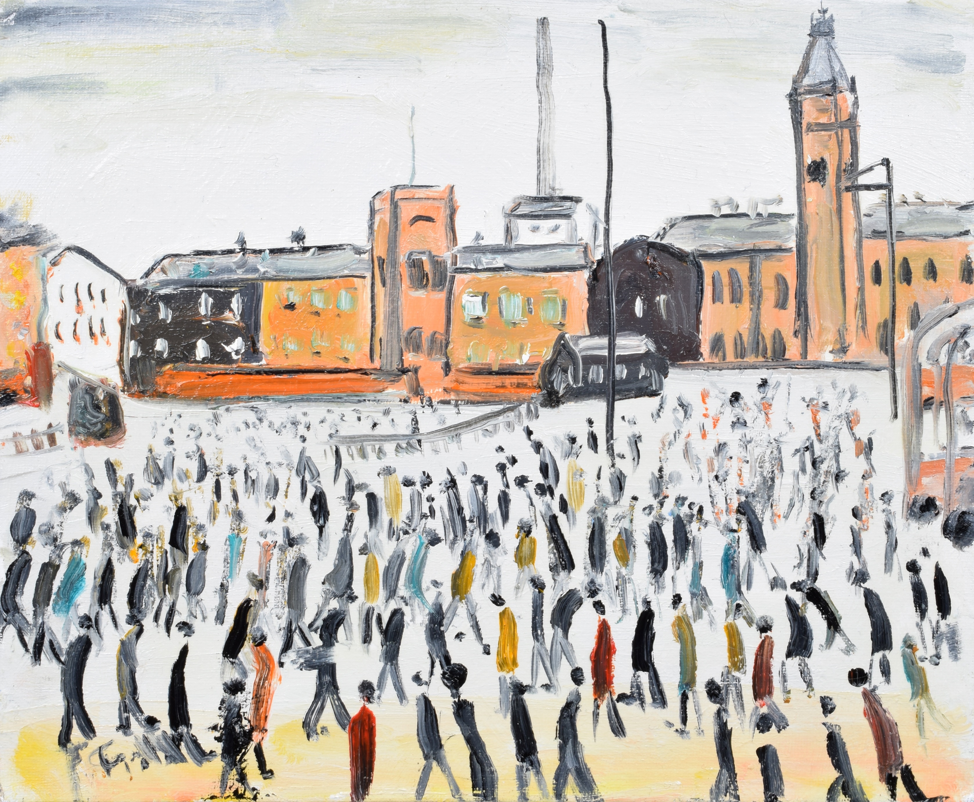 Panther Print L.S. Lowry Going To Work Gemälde Leinwanddruck Wandkunst Bild Heimdekoration (61 X 40,6 Cm