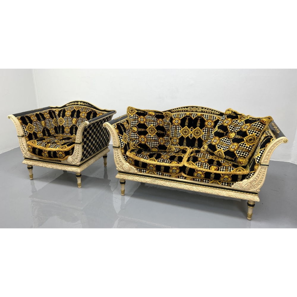 Sold at Auction: GIANNI VERSACE STYLE SOFA. RICHLY PATTERNED