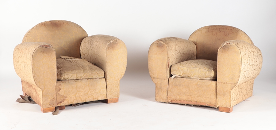 Jean Royère | A Pair Of French Art Deco Club Chairs | Mutualart