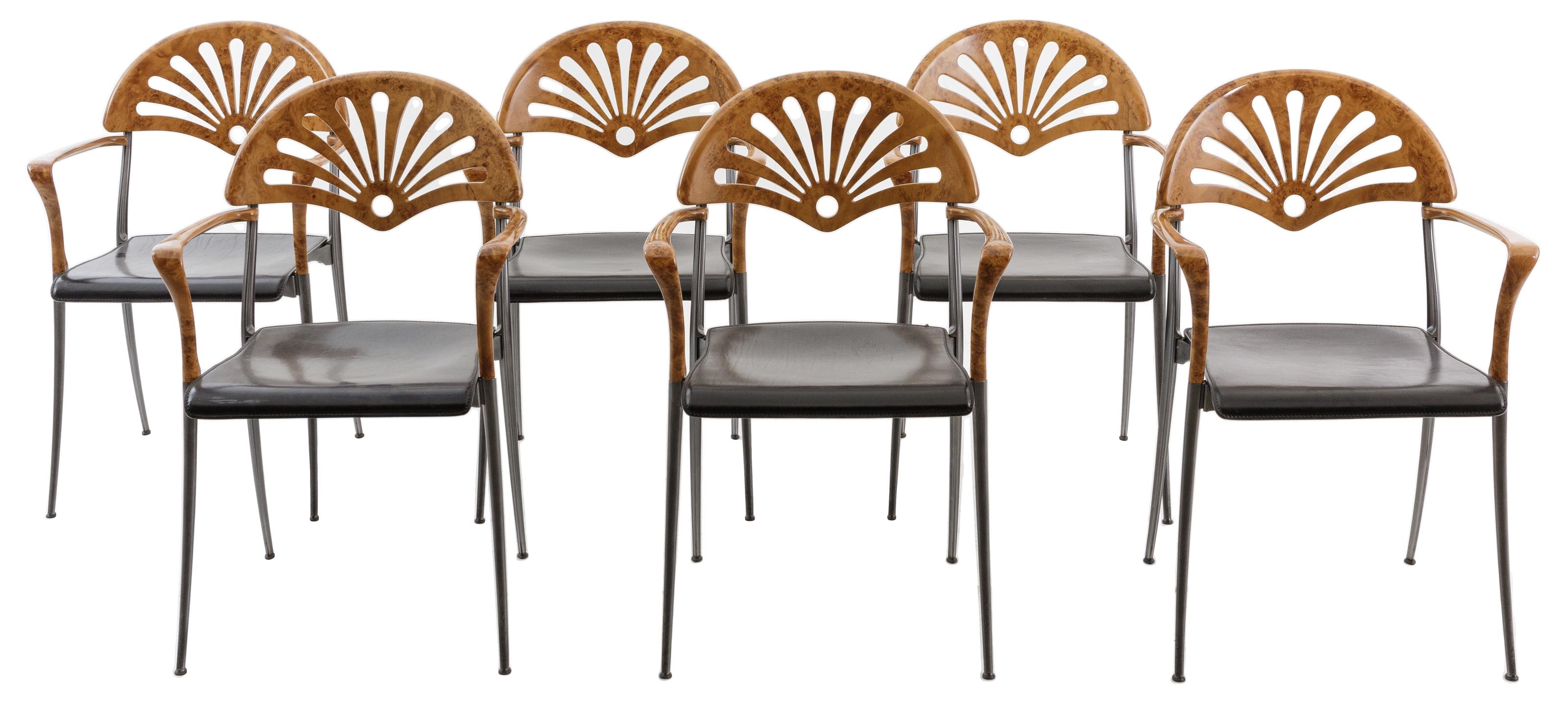 Luigi Origlia | Lot of 6 armchairs Coro Origlia (1980) | MutualArt