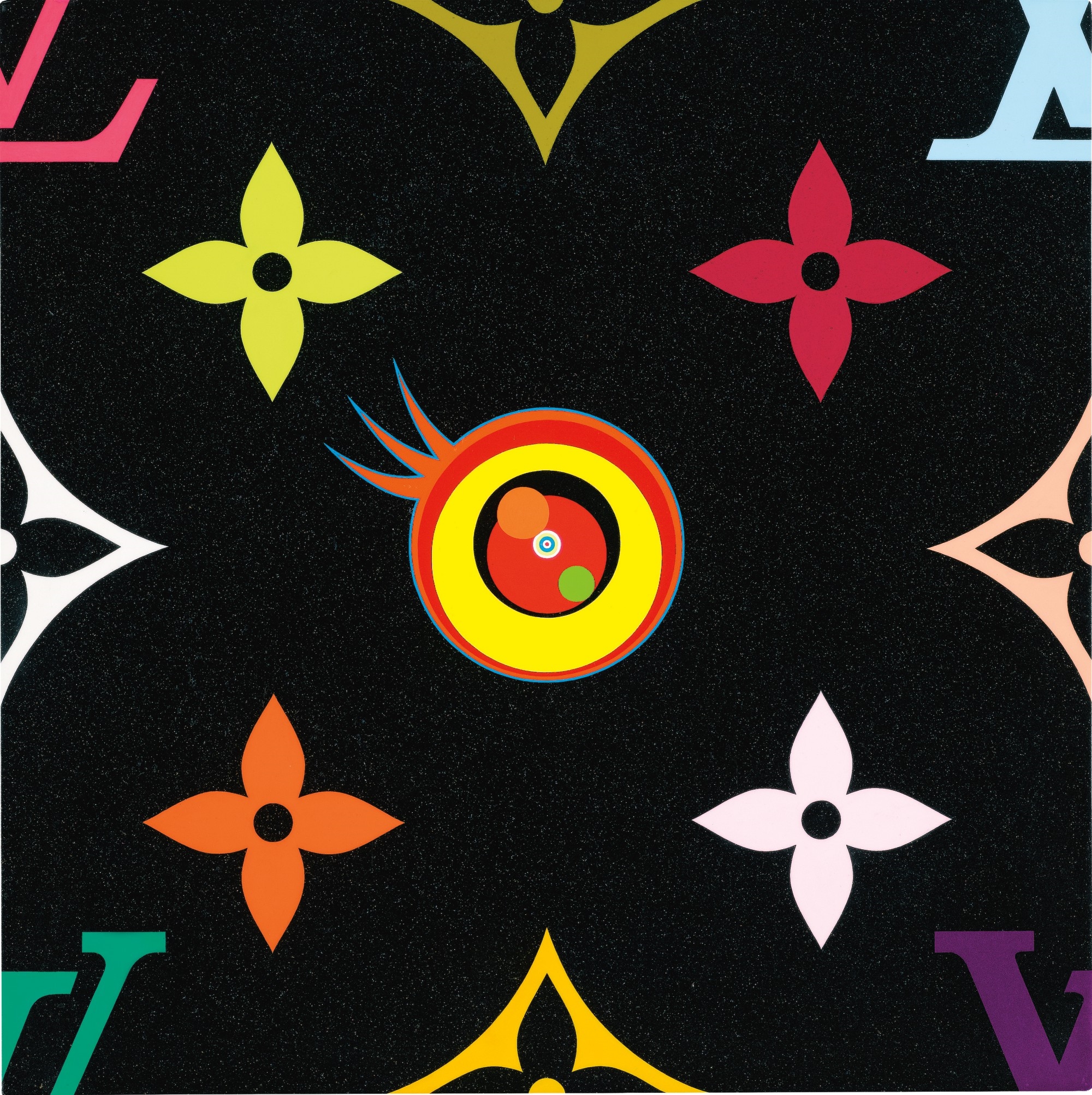 Louis Vuitton Takashi Murakami Black Monogram Multicolore Eye Love