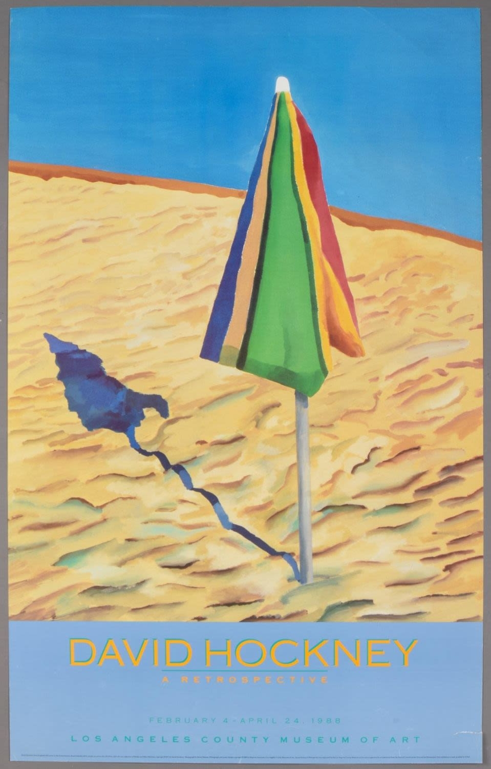David Hockney | Retrospective Exhibition Poster (1988) | MutualArt