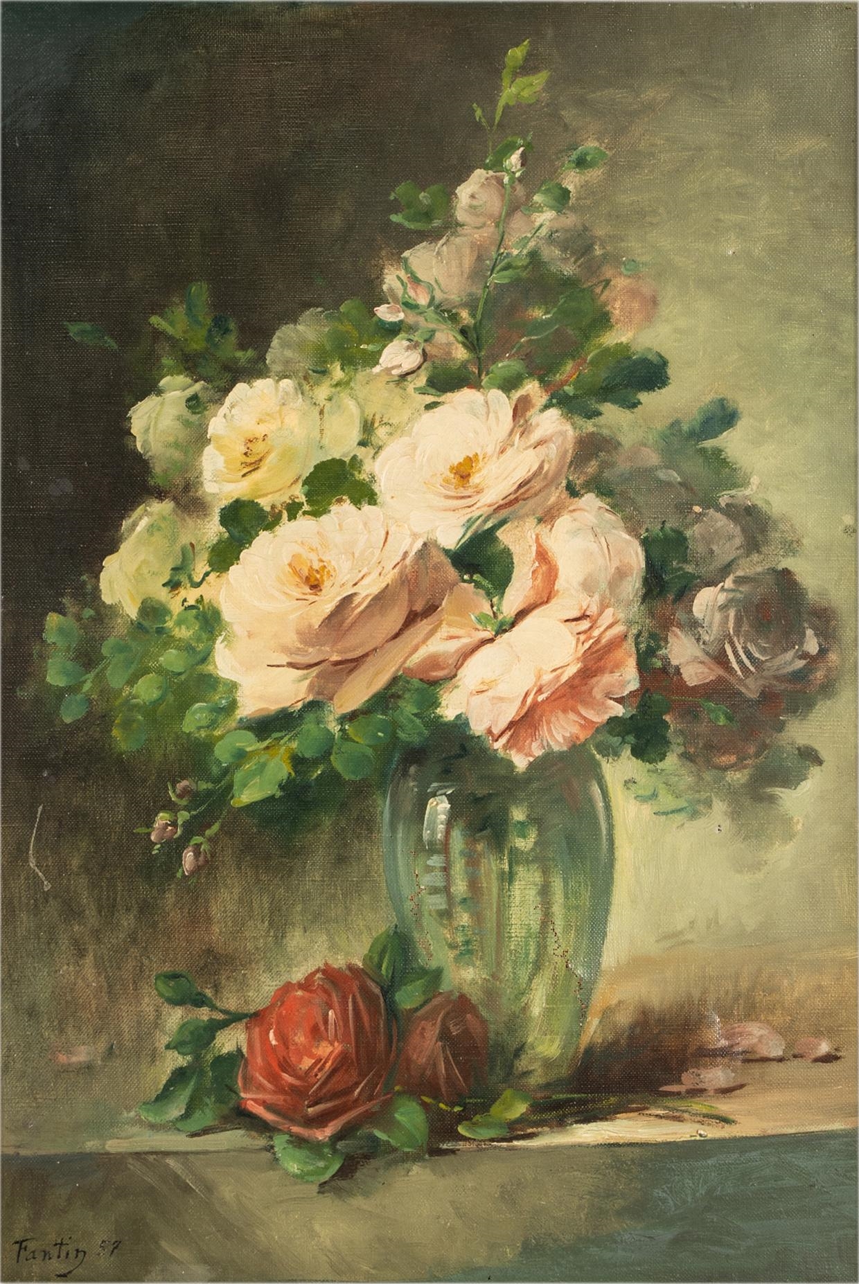 Henri Fantin-Latour | HENRI FANTIN-LATOUR : ROSES (1857