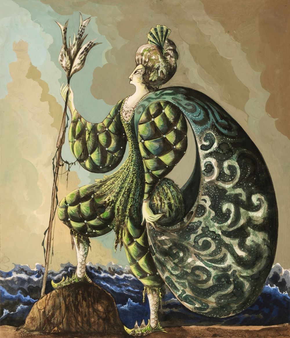 Errol Le Cain | A Sea Deity (1968) | MutualArt