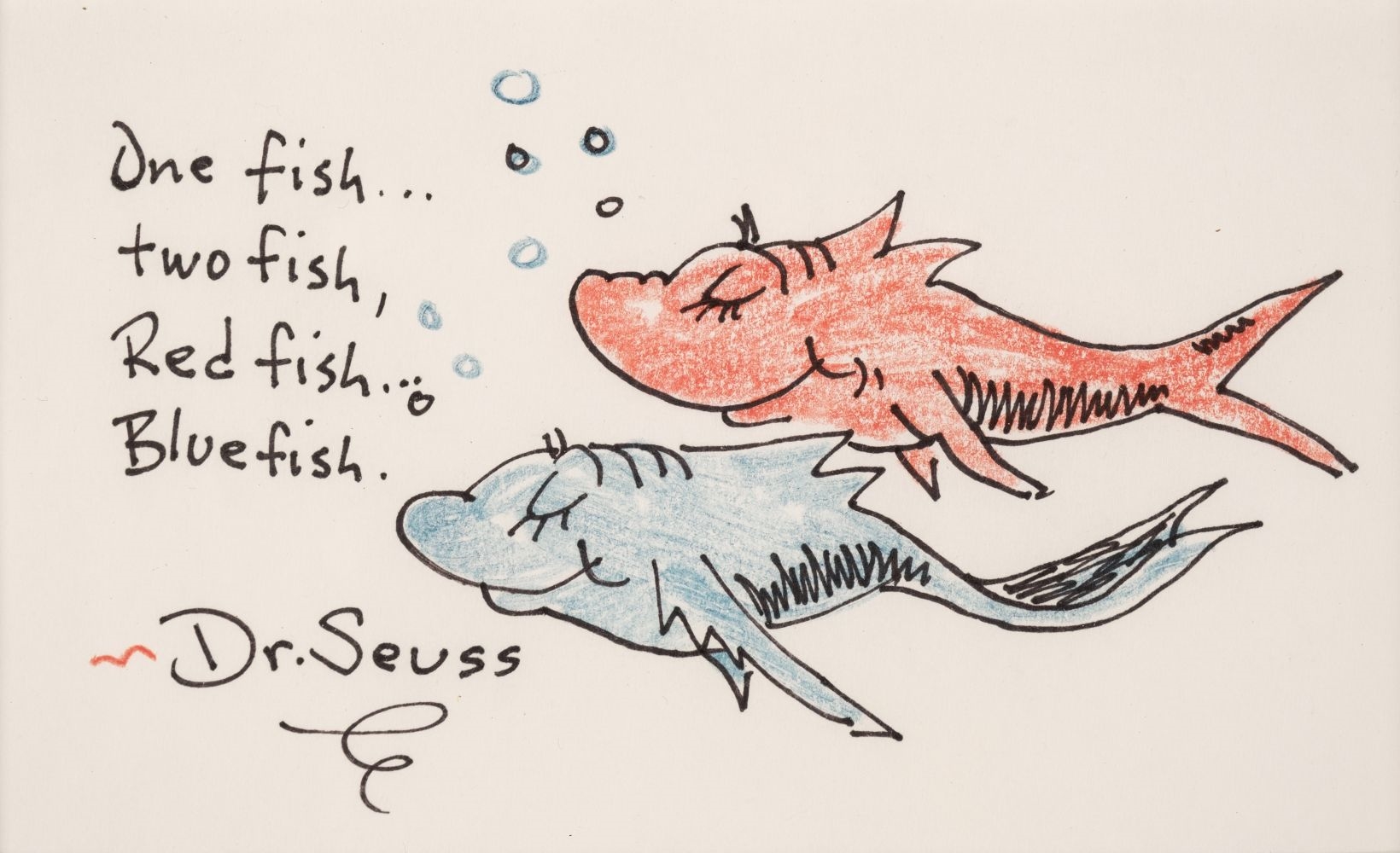 Dr. Seuss, One fishtwo fish, Red fish, Blue fish