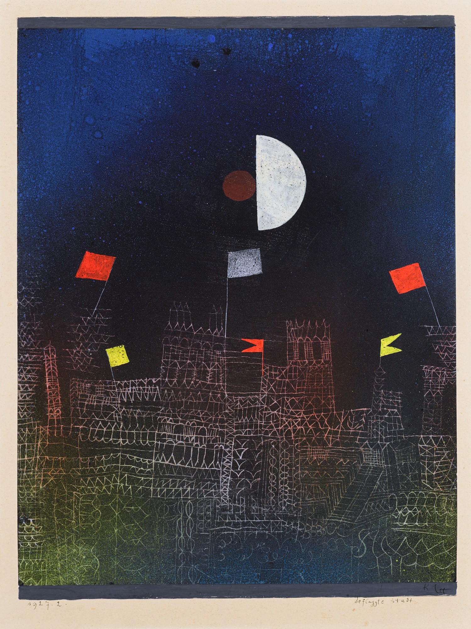 Paul Klee | Beflaggte Stadt (Town Decked with Flags) | MutualArt