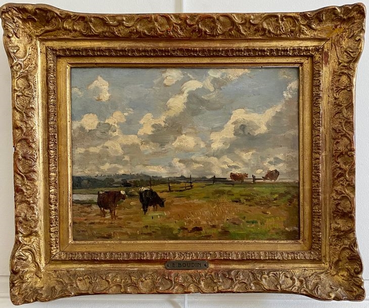 EUGENE BOUDIN、Paturage Vaches au Pâturage (Cows in the Pasture) – Kimble Art