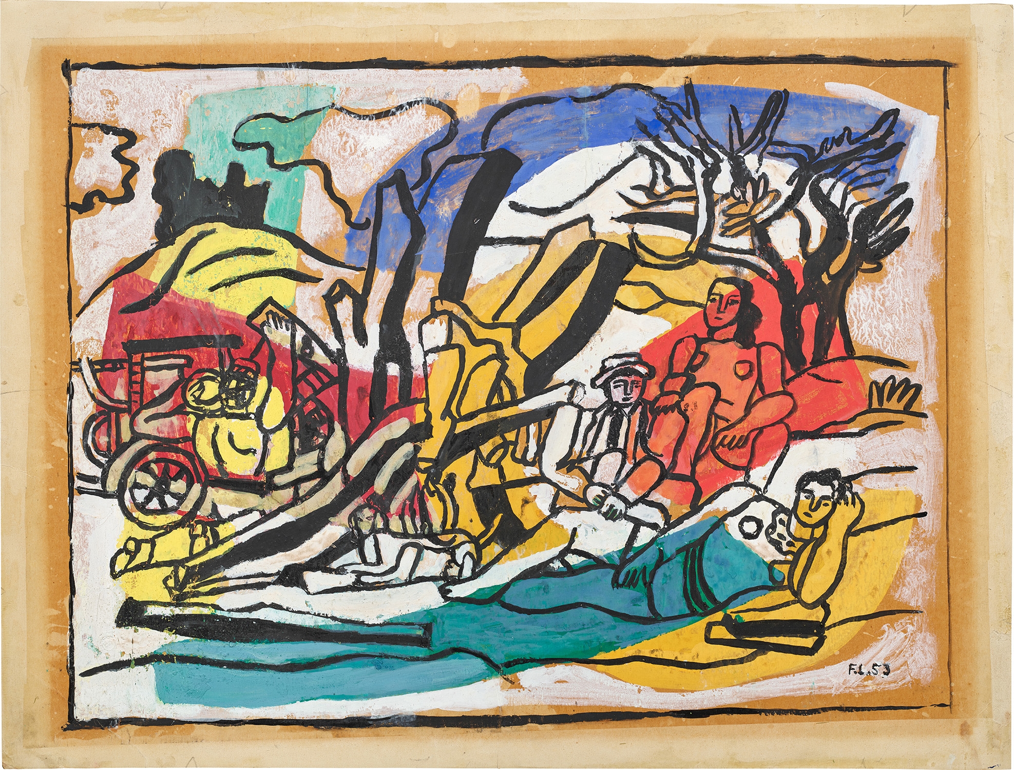 Fernand Leger、LA PARTIE DE CAMPAGNE La Partie de campagne (Deuxième état) - Centre Pompidou