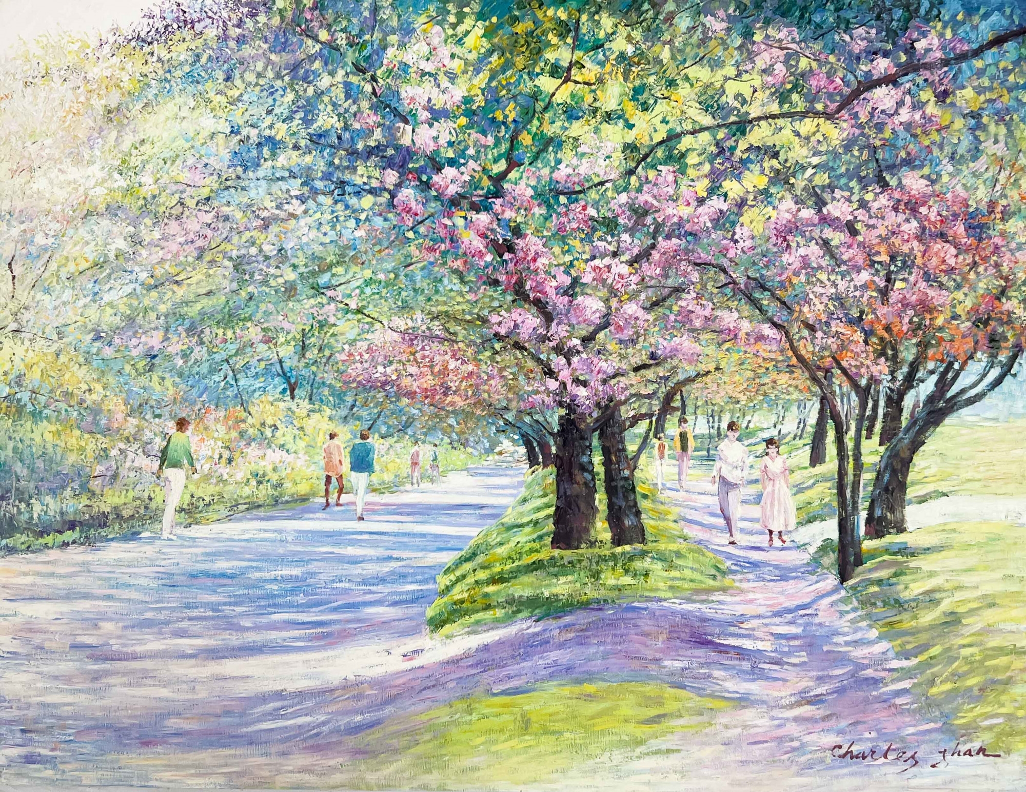 Charles Zhan | Park in Springtime | MutualArt