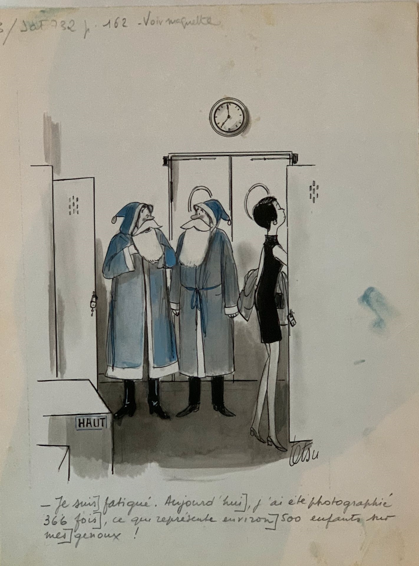 Roger Testu | I am tired. Today, I was photographed 366 times, which  represents about 500 children on my lap! | MutualArt