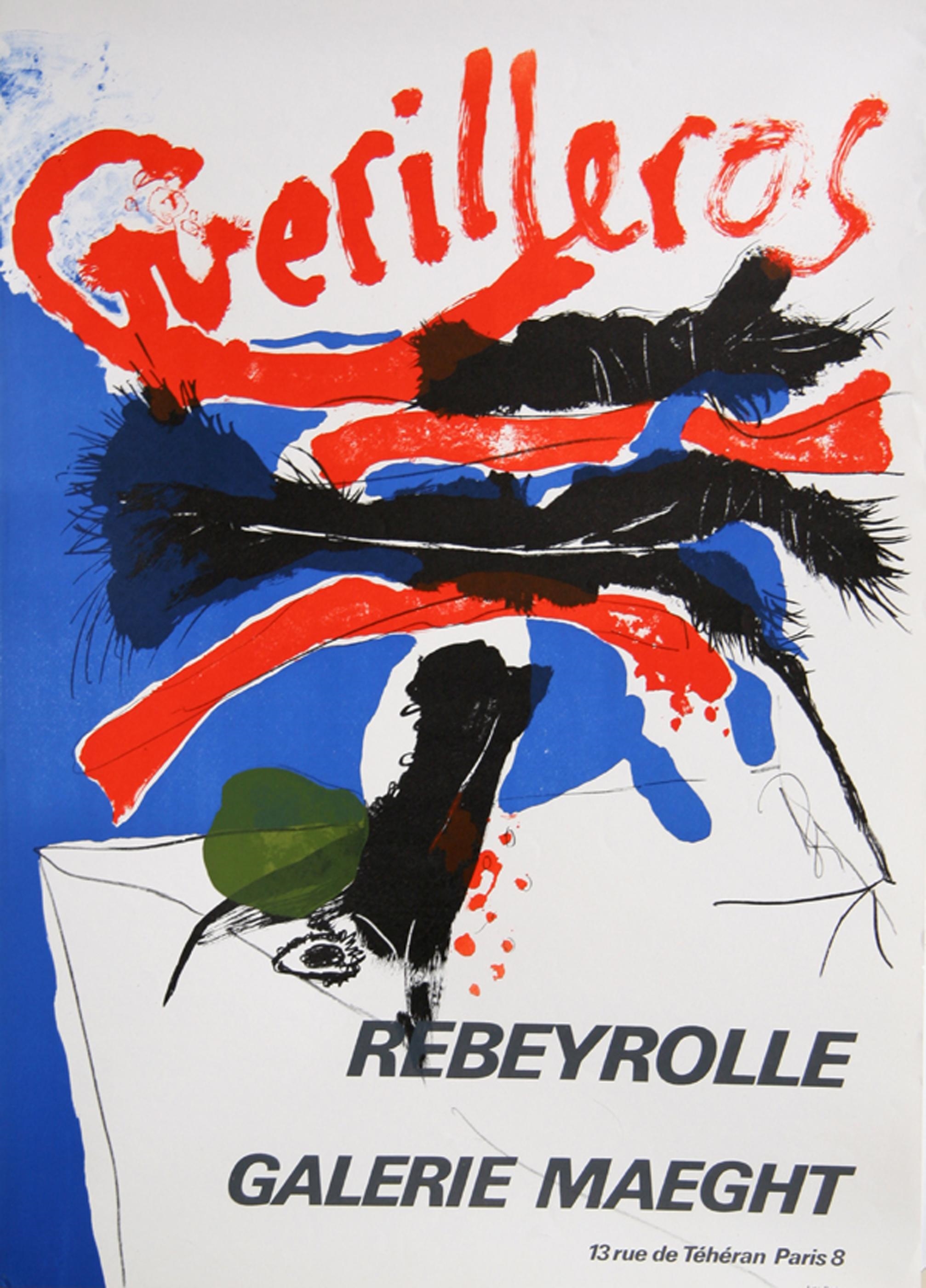 満点の 1967 ポール リベロール rebeyrolle フレンチアートポスター