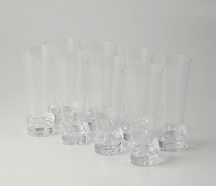 ou vase Daum modèle sorcy Flûte à champagne en cristal 