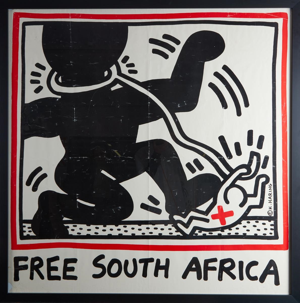Original Art Keith Haring South Africa Poster ▷ Untitled (Free