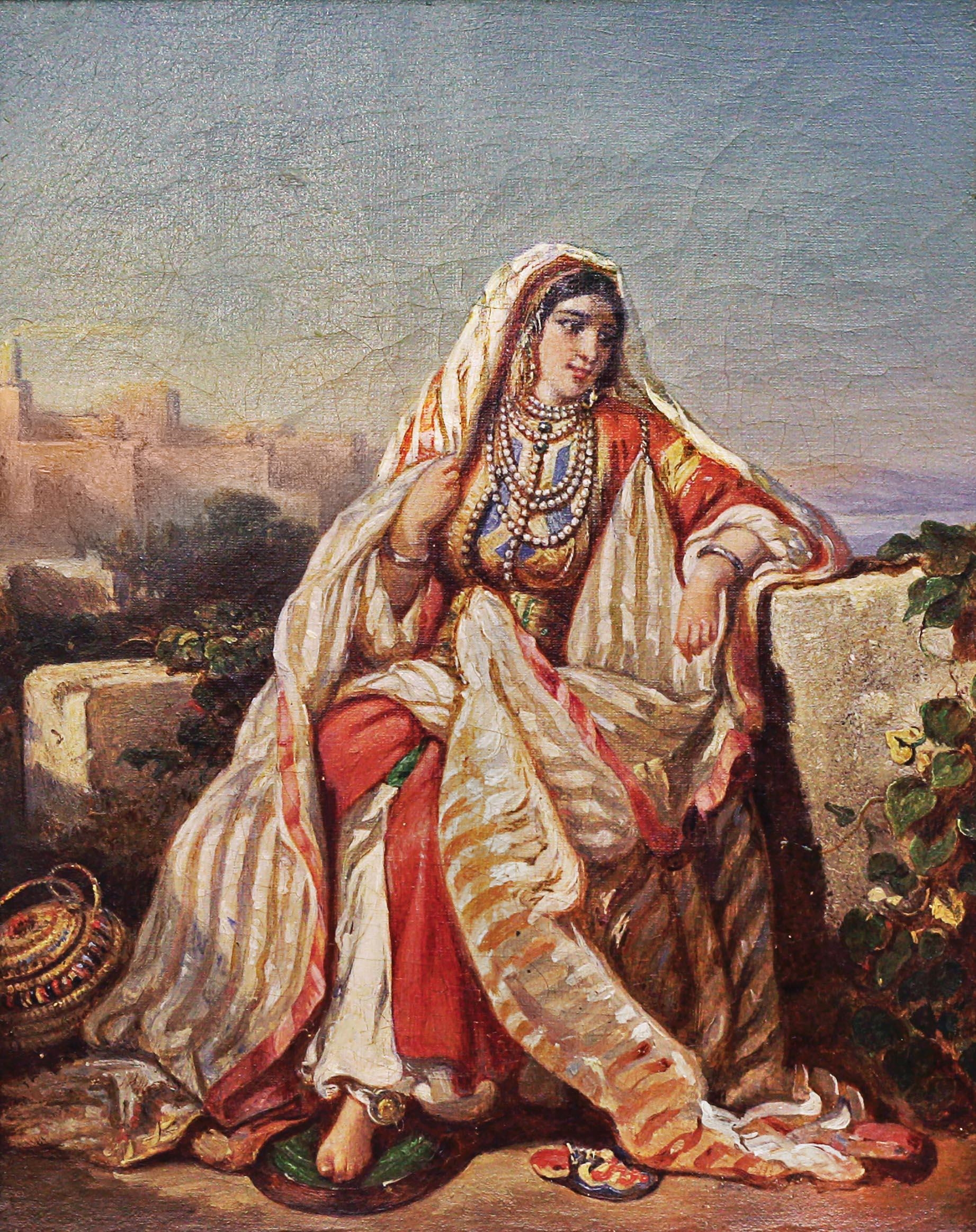 Auguste Delacroix  Jewish woman in traditional clothing (1834