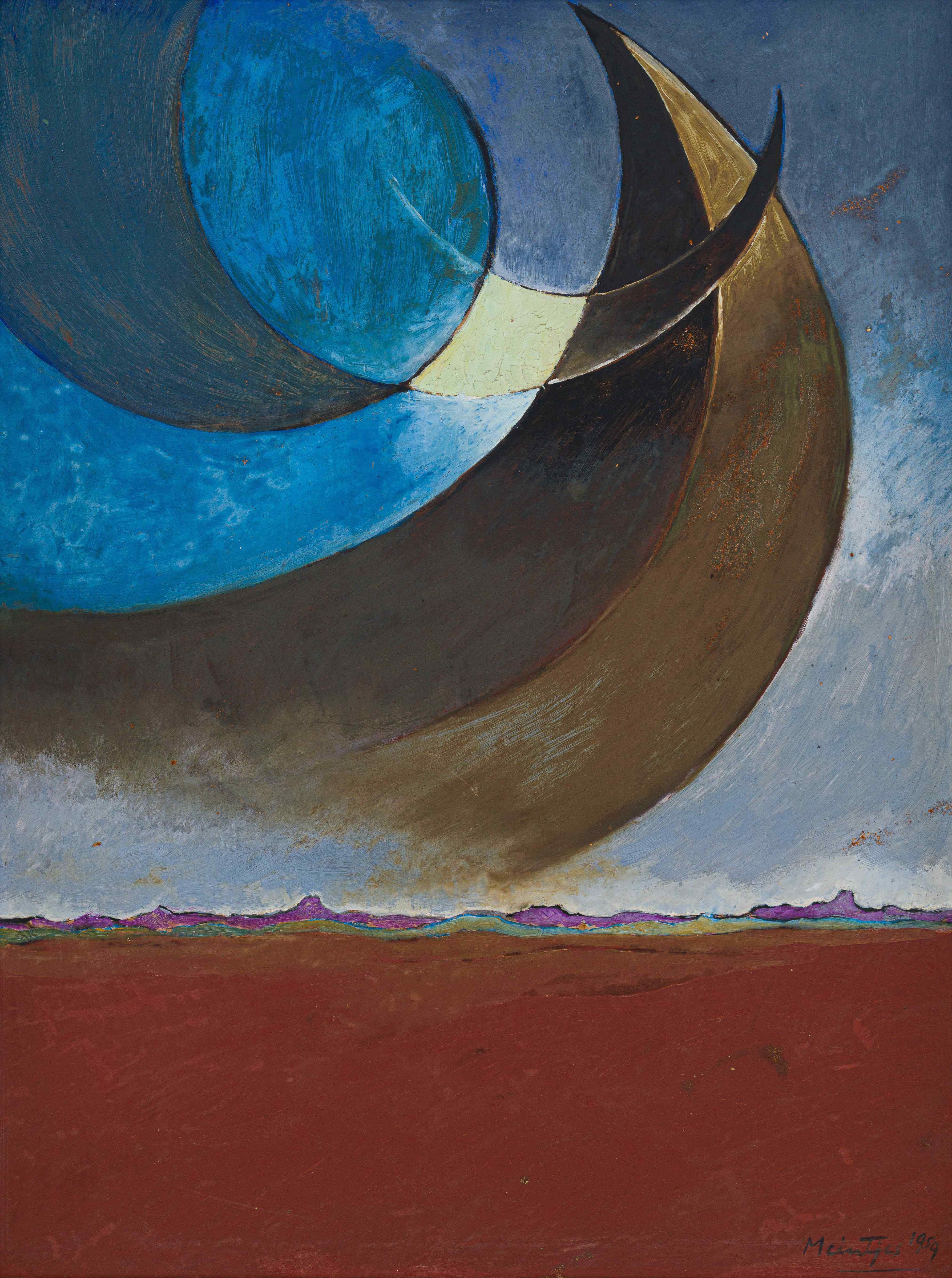 Johannes Meintjes | Abstract Composition with Landscape (1959